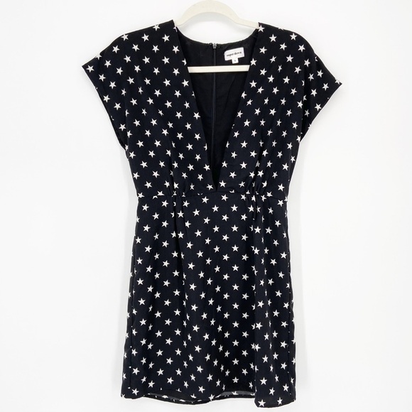 Revolve Super down Klara Deep V Star Print Dress Small - Picture 2 of 8